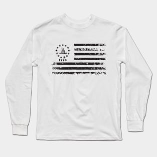 Don't Tread on Me 1776  (Black Design) Long Sleeve T-Shirt
